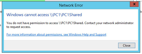 Windows Cannot Access Network